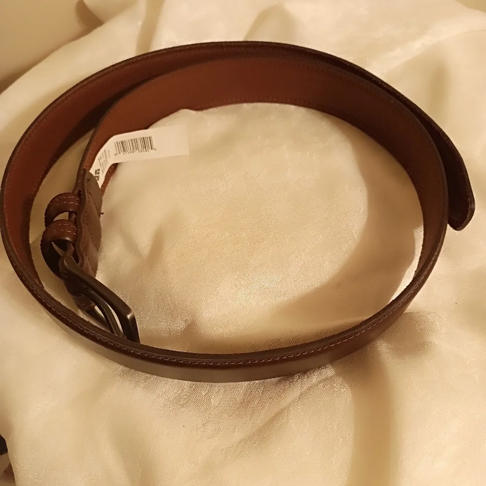 Columbia brown leather belt mens size 40